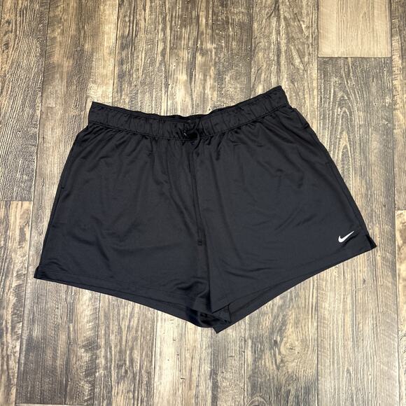 Nike Shorts Black Training Plus Size 1X Dri-Fit Attack DC5413-013 Logo Waist Wmn - Picture 1 of 8